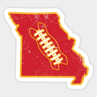 KC Missouri Retro Football - White Sticker